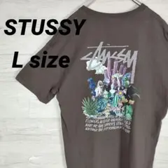 STUSSY ステューシー Tシャツ 両面プリント 希少デザイン ストリート L