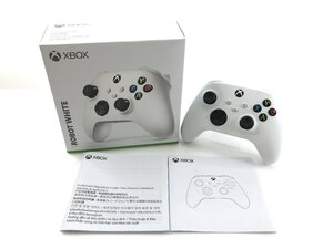 Microsoft マイクロソフト XBOX エックスボックス QAS-00005 ワイヤレスコントローラー ロボットホワイト 動作品 Y09-67-A★