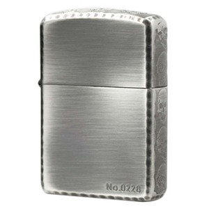 Zippo ジッポライター スカル ドクロ 骸骨 3面サイドデザイン アンテーク シルバー コーナーリューター加工 3ER-SKULL B