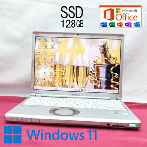 ★完動品 高性能6世代i3！SSD128GB★CF-SZ5 Core i3-6100U Webカメラ Win11 MS Office 中古品 ノートPC★P72987