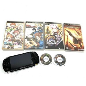 仙70【本体/ソフト6点】SONY PSP-1000 ブラックカラー / モンハン 2ndG / 戦場のヴァルキュリア 2 3E2 / ソールトリガー 他