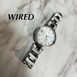 WIRED セイコー　ワイアード　腕時計　文字盤　星型　SEIKO クォーツ　レディース　電池交換済み　シルバー