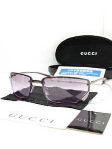 1円【良品/箱付】GUCCI　グッチ　サングラス　GG1691 パープル系レンズ　