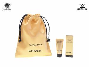 シャネル CHANEL サブリマージュ レサンス フォンダモンタル SUBLIMAGE 巾着ポーチ プレミアム美容液 2点セットサンプル5ml【Used 開封品】