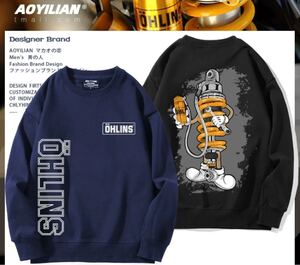 OHLINS オーリンズ ラウンドネック スウェット トレーナー S〜3XL/カラー選択可a