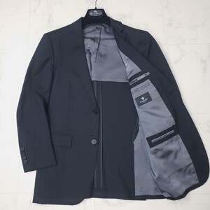 美品★ブラックレーベルクレストブリッジ BLACKLABEL CRESTBRIDGE★シャドーチェック総柄★テーラードジャケット ブラック 〜SIZE ML相当〜