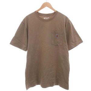 カーハート carhartt LOOSE FIT Tシャツ カットソー 半袖 ロゴ M 薄茶 ブラウン ■MA /TZ メンズ