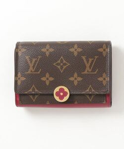 「LOUIS VUITTON」 モノグラム ポルトフォイユフロール 財布 - レッド レディース