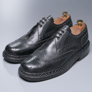 W2399//ツォップナート製法/MASTER SCHUH QUALITAT AUS ECHT LEDER/ウイングチップ/フルブローグ/ブダペスター/レザーシューズ/革靴/黒