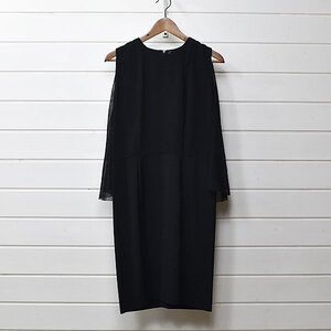 新品 you ozeki ユウオゼキ tulle cape op ワンピース ノースリーブ ブラック｜23l0556