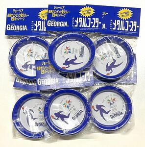【未開封】 ジョージア 長野オリンピック 聖火リレー 記念キャンペーン オリジナル メタルコースター ６個セット GEORGIA 1998年