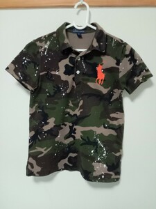 POLO RALPH LAUREN(ポロ ラルフローレン)迷彩柄 ビッグポニー ポロシャツ 6T 120