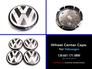 ◆ 【送料198円～】 VW 純正 ホイール センターキャップ 56mm 1J0 601 171 XRW 4個 新品 ◆ up! ポロ ゴルフ4 ニュービートル 1J0601171XRW