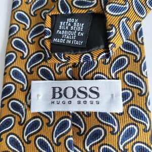 HUGO BOSS (ヒューゴボス)黄色青涙柄ネクタイ