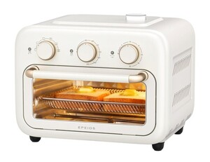 1円スタート エペイオス Epeios オーブントースター トースター 2枚焼き エアフライ機能 ヘルシー 80℃～230℃ 12L大容量 ホワイト D03845