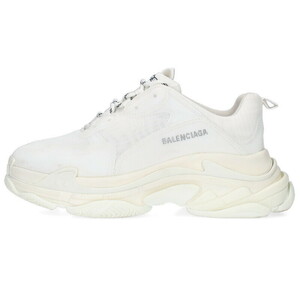 バレンシアガ BALENCIAGA TRIPLE S TRAINERS サイズ:43 メッシュファブリックトリプルエスレースアップスニーカー 中古 FK04