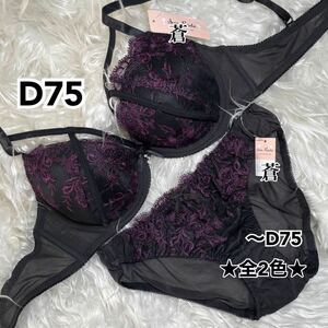 蒼D75★ ゴシックマカロニコードブラショーツセット★ 蒼パープル★ 蒼特別価格