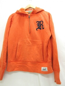 RUGBY RALPH LAUREN ラグビーラルフローレン ハーフジップパーカー Hoodie S 170/92A オレンジ 80%Cotton 20%Polyester