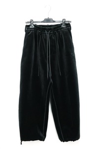 Y-3 VELVET SPACER CUFFED PANTS ベルベット カフ パンツ ブラック ヨウジヤマモト adidas 2XSサイズ IL2147