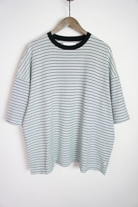 美品23SS ROTOLロトル 半袖Tシャツ カットソー ボーダー R23SCHD27 黒ネック 1118N★2