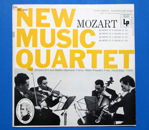 ◆NEW MUSIC QUARTET/MOZART ◆COLUMBIA 米 深溝 6EYES