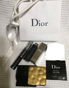 Dior 「グロス，リップ，鏡、ファンデ」＋マスカラのオマケ　5点＋Dior手提げ袋