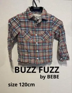 【良品】BUZZ FUZZ by BEBEバズファズ 長袖ネルシャツ 120cm