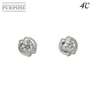 ヨンドシー 4℃ ダイヤ ピアス Pt プラチナ Diamond Earrings Pierced 90250431