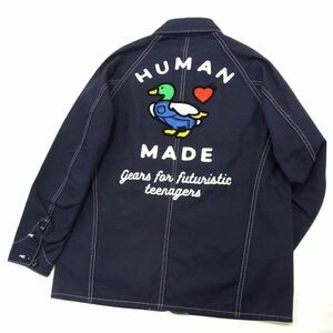 美品 定価4万8400円●HUMAN MADE ヒューマンメイド 22SS ワーク ジャケット カバーオール ミリタリー 春物 刺繍 メンズ Sサイズ 日本製