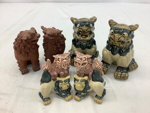 置物まとめ/シーサー/琉球/狛犬/縁起物/魔除け 一部補正跡有 中古品 ACB