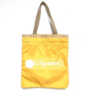 美品 LeSportsac × Disney レスポートサック CLASSIC POOH くまのプーさん エメラルドトートバッグ イエロー ◆