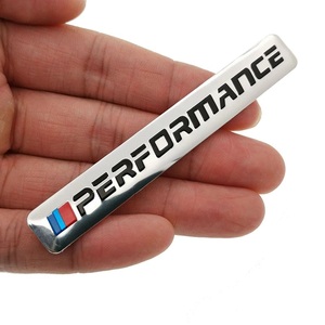 【ゆうパケット送料込】BMW PERFORMANCE エンブレムプレート シルバー 縦1.2m×横8.5cm アルミ製 BMW パフォーマンス