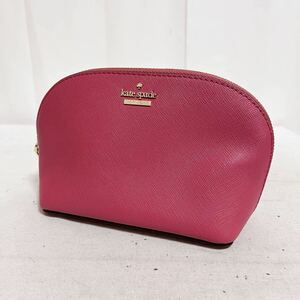 和534★ kate spade NEWYORK ケイトスペード ニューヨーク ポーチ 小物入れ マルチケース ダークピンク レディース