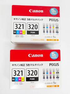 Q456【未使用】2個セット　Canon　純正 BCI-321+320/5MP プリンターインク PIXUS　5色マルチパック　期限切れ　/5