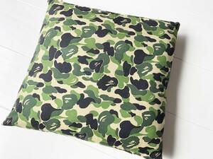 ★ 新品 未使用 A BATHING APE ベイシングエイプ クッション 初期 ファーストカモ グリーン エイプ NIGO 迷彩 カモフラージュ ★