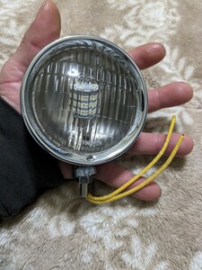 新品　未使用　ミニ　ライト（クリアレンズ）　12 V イエロー／ホワイト発色　LED ダブル電球装着 昭和？平成？レトロ　昭和　