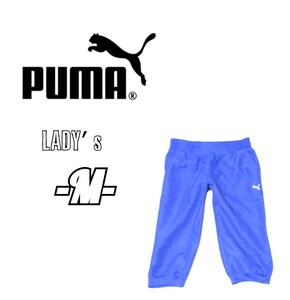 レディースM◇PUMA◇6分丈ウーブンパンツ　ロイヤルブルー