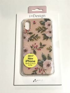 匿名送料込みiPhoneX用カバー 花柄 ケース 側面は透明 TPU ソフト CASE ピンク系 cover 新品iPhone10 アイホンX アイフォーンX/BA3