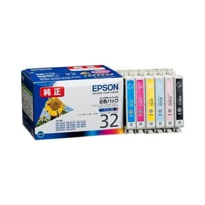 【新品】(まとめ) エプソン EPSON インクカートリッジ 6色パック IC6CL32 1箱（6個：各色1個） 〔×10セット〕