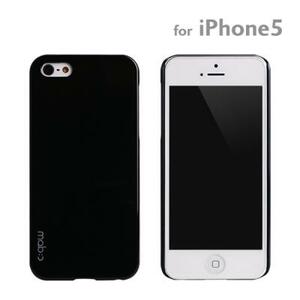 ■iPhone5/5s 薄型ケース 光沢ブラック♪液晶シール付■35