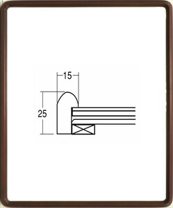 デッサン用額縁 木製フレーム 9755 半切 セピア