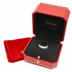 1円〜!!良品!!Cartier(カルティエ)箱付!!《K18 天然ダイヤモンド ラブパヴェリング》N 約4.6g 約13.0号 jewelry ring diamond FC0/FC0 M60