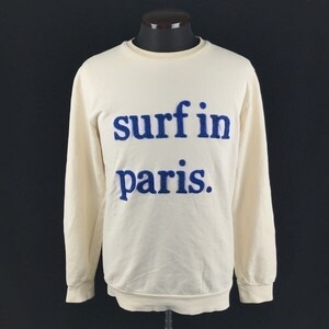 CUISSE DE GRENOUILLE キュイス ドゥ グルヌイユ 　スウェット トレーナー surf in paris メンズXS　オフホワイト　管NO. 6-26