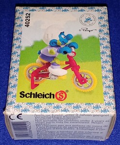 即決 送料無料 Schleich S 40252 SMURF スマーフ 自転車 BOX フィギュア 同梱可