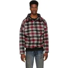 Reese Cooper Plaid Wool Anorak, Red AW18