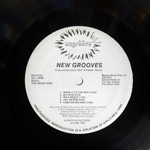 NEW GROOVES/WORK IT TO THE WEST/NU GROOVE NG012 12