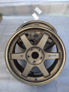 【中古】 RAYS VOLKRACING TE37C 17インチ 7.5jj オフセット　＋45 PCD114.3 5穴 S2000フロント