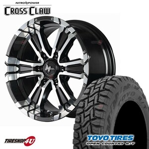 4本セット NITRO POWER CROSSCLAW 16x6.5J 6/139.7 +38 BMM TOYO OPENCOUNTRY R/T 215/70R16 ブラックレター ハイエース 200系