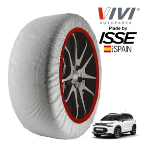 VIVI正規品 ISSE製造 シトロエン C3 エアロクロス オレンジ 3DA-A8YH01 205/60R16 16インチ フロント スノーソックス 布製 タイヤ チェーン