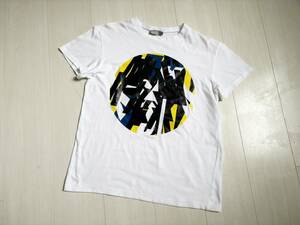 DIOR HOMME ディオール オム Tシャツ サークル ロゴ プリント 半袖 カットソー クルーネック 白 ホワイト Christian Dior △5